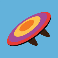 flying disc children toys vector art