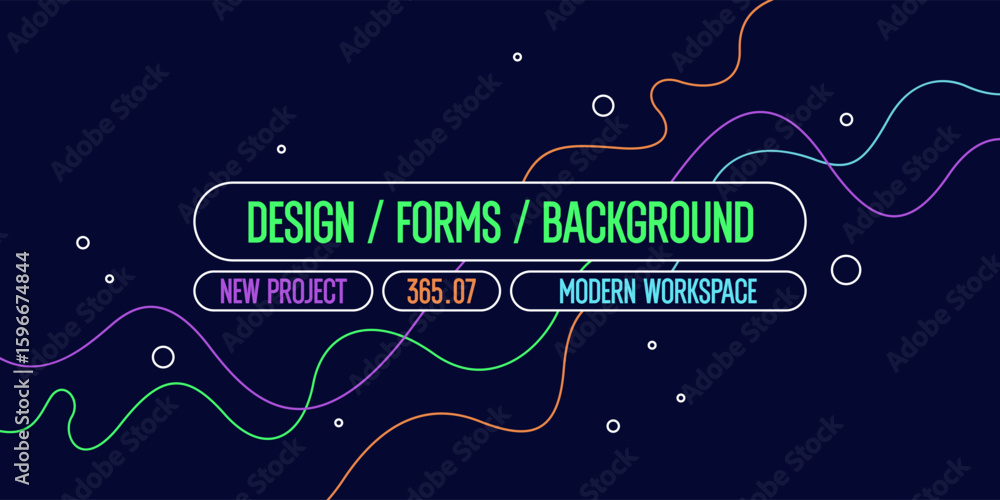 Poster abstract composition with dynamic and geometric shapes. modern template for advertising, vector back