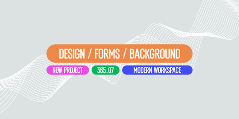 Vector abstract background with dynamic waves, line and particles. Illustration suitable for design.