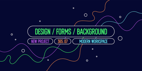 Abstract composition with dynamic and geometric shapes. Modern template for advertising, vector background for design.