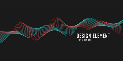 A design element. Vector graphics. Abstract illustration for the presentation and placement of various text information. A simple, elegant background with wavy lines.