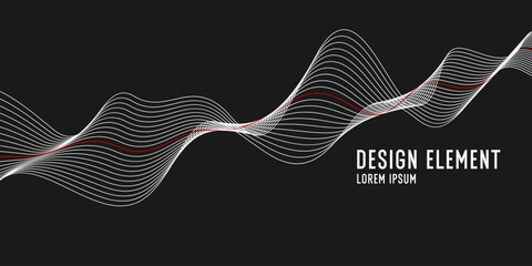 A design element. Vector graphics. Abstract illustration for the presentation and placement of various text information. A simple, elegant background with wavy lines.