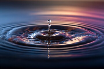 Water Drop Ripples Surface Liquid