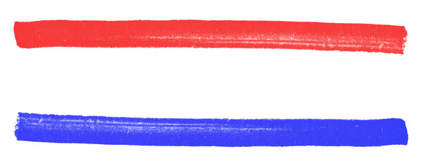 Obraz premium Marker Scribble Texture with Red and Blue Lines for Emphasizing and Underlining Isolated on a Transparent or White Background