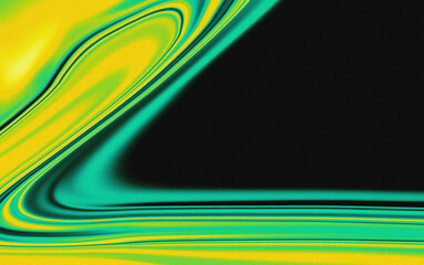 Vibrant neon fluid art – abstract yellow and teal swirl pattern