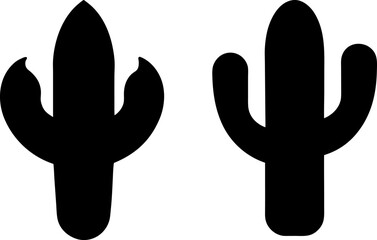 Black cactus vector, cactus art, cactus vector art design, Vector of cactus art, cactus isolated