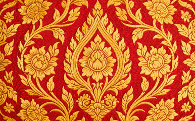 thai art pattern on wall