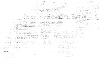 Monochrome composition of irregular graphic elements. Distressed uneven grunge background. Abstract vector illustration. dust particle and dust grain texture on white background
