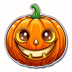 Halloween Sticker different cute halloween Vector Retro Cartoon