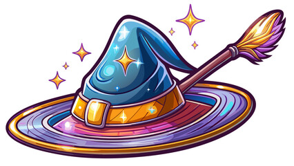 Halloween Sticker different cute halloween Vector Retro Cartoon