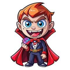 Halloween Sticker different cute halloween Vector Retro Cartoon