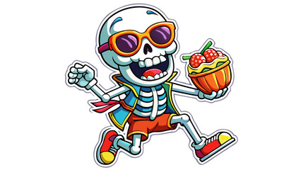 Halloween Sticker different cute halloween Vector Retro Cartoon