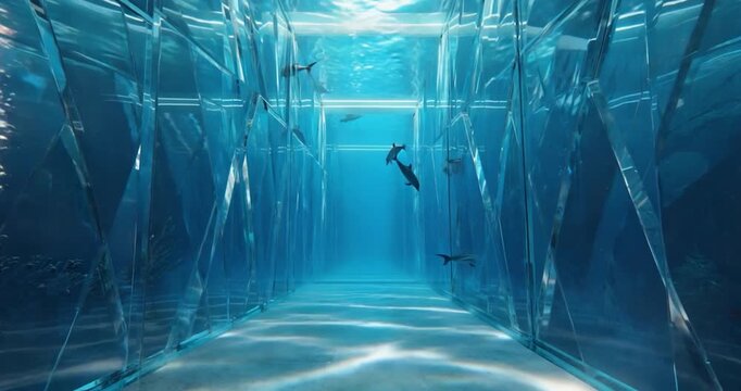 Dolphins aquatic tunnel