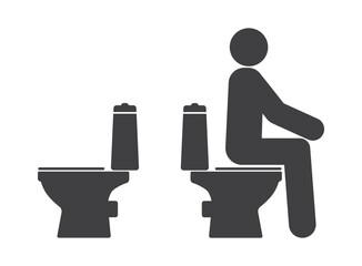 person sitting on toilet  icon