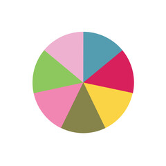 Colorful pie chart ,Vibrant diagram,segment infographic,Single pie chart  infographic for ,app,blog.ads