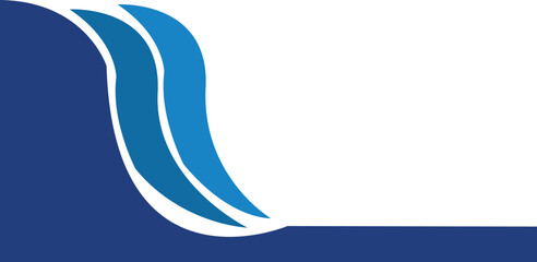 Abstract blue dynamic curves background for modern design blue wave