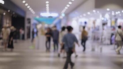 Defocused Crowd in Shopping Mall - Powered by Adobe