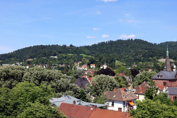 Obraz premium Blick auf Freiburg-Herdern im Sommer