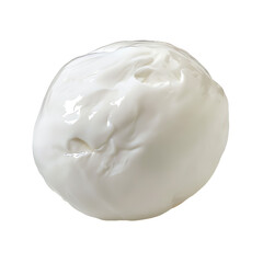 Glob of White Cream with Smooth, Glossy Texture