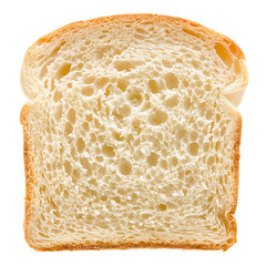 Slice of White Bread with Visible Crumb Structure