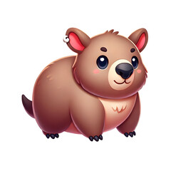 Fototapeta premium Wombat illustration isolated on a transparent background