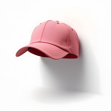 recommend clip art: Red and white baseball cap vector illustration, a classic headwear design