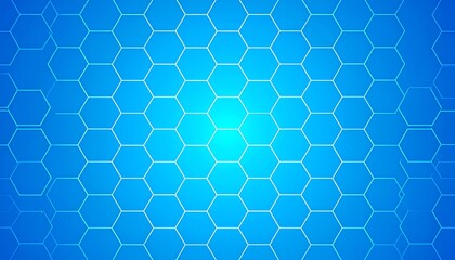 Obraz premium Hexagonal grid pattern, light blue