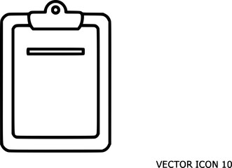 Vector icon of a clipboard outline
