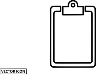 Vector icon of a clipboard outline
