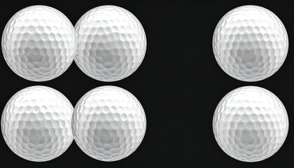 Four golf balls against black
