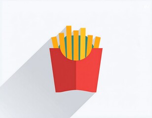 French fries in a red box