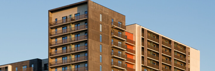 Modern high rise flats at Glasgow Harbour