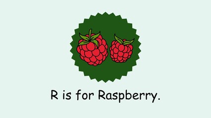 vector illustration of a raspberry