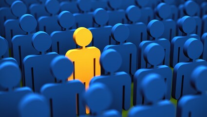 Standing Out From The Crowd: A Unique Individual Amidst a Sea of Conformity