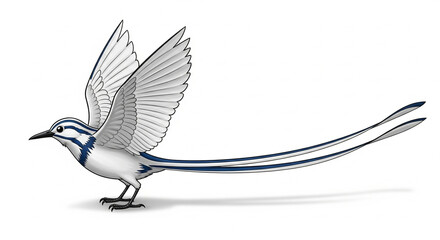 Obraz premium vector illustration of a flying bird