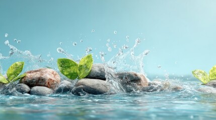 water splash in the pool