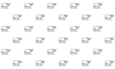 Buffalo icon pattern, Regular Pattern