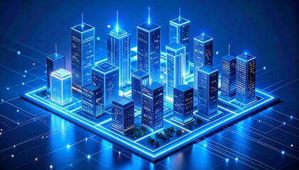 Futuristic city on a circuit board (1)