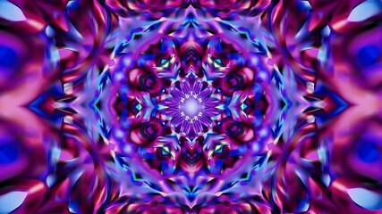 Dive hypnotic artistry swirling purple kaleidoscope K background where fractal shapes morph fluidly delivering captivating dreamlike motion meditation stage visuals digital art - Powered by Adobe