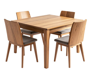 wooden table and chairs