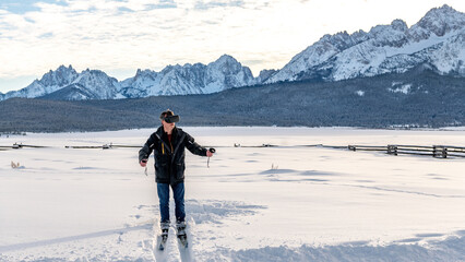 Virtual reality in reality in winter skiing