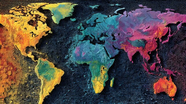 world map on the wall.