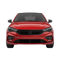 Naklejka premium Red car isolated on transparent white background