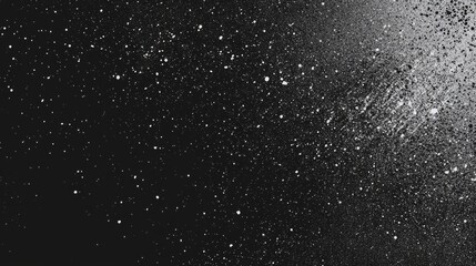 Abstract representation of cosmic dust and stars against a dark background, evoking the universe's vastness