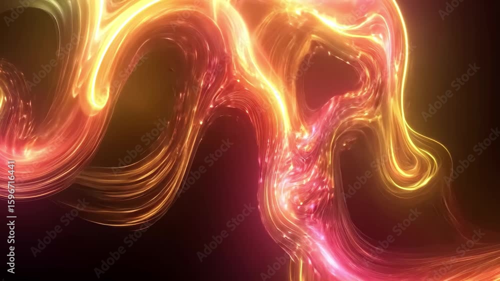 Poster glow light streaks create a futuristic abstract background in vibrant colors and flowing patterns, g