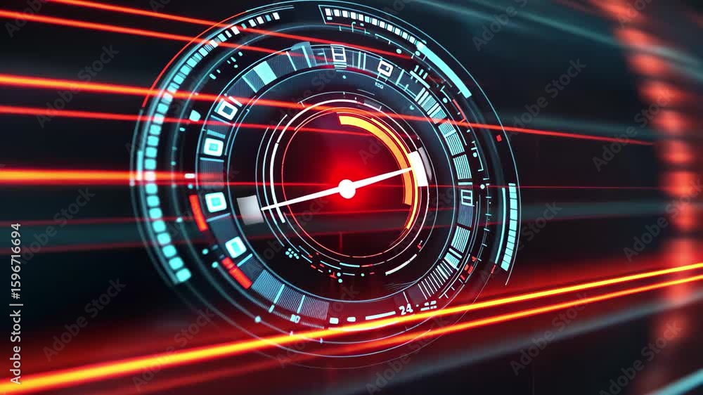 Poster closeup view of a digital download progress bar with vibrant colors and futuristic design, closeup s