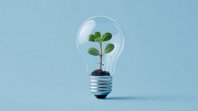 light bulb on green background
