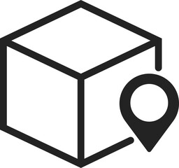 Parcel box delivery location icon vector illustration