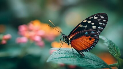 Obraz premium butterfly on flower