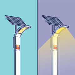 Morning and Night Solar Street Light Renewable Energy for Smart Urban Illumination Eco-Friendly Public Lighting Solution for Sustainable Cities